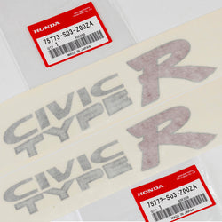 Genuine OEM Honda Civic Type-R EK9 Side Decal Dark Outline 75773-S03-Z00ZA (2PC)