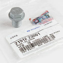 Genuine OEM Hyundai Kia Engine Oil Drain Plug 21512-23001 - QTY=1 (No Washer)