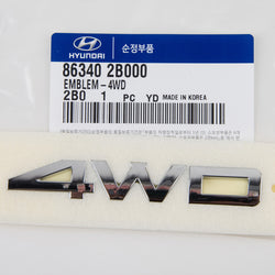 KDM 2009 Hyundai Santa Fe 4WD Emblem GENUINE OEM 86340-2B000
