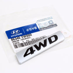 Genuine OEM Hyundai Kia Rear Emblem '4WD' for 2013-2016 Santa Fe