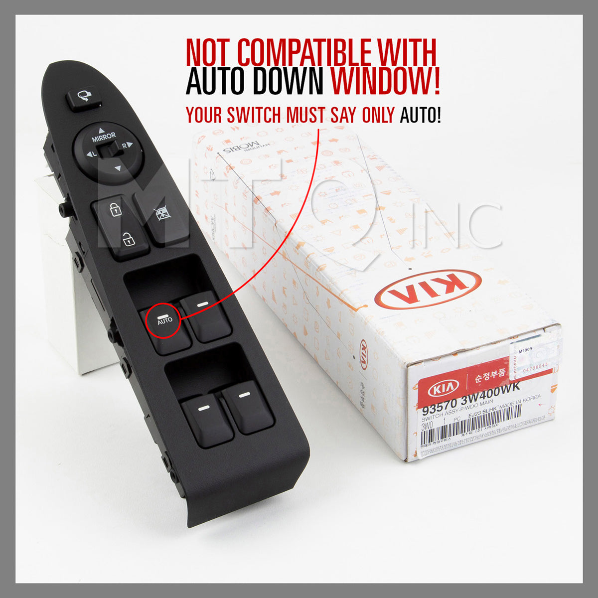 Genuine OEM Kia Sportage Window Switch (NOT FOR AUTO DOWN) 93570-3W400 ...