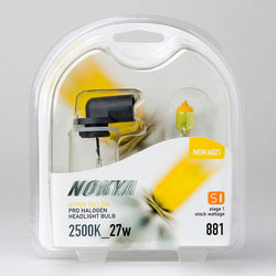 881 Headlight Bulbs Nokya Hyper Yellow 2500K 27W (Stage 1) NOK6621