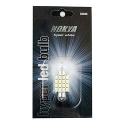 Nokya 10x36mm Dome LED Bulb Hyper White 6000K NOK6728 QTY=1 16-LEDs