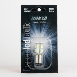 Nokya 1157 LED Bulb 6000K Hyper White NOK7112 13-LED's 2.52W QTY=1