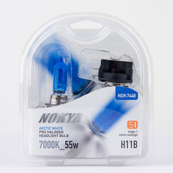 H11B Headlight Bulbs Nokya Arctic White 7000K 55W (Stage 1) 1 Pair NOK7448