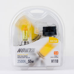 H11B Headlight Bulbs Nokya Hyper Yellow 2500K 55W (Stage 1) 1 PAIR NOK7648