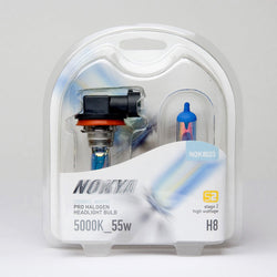 Nokya Pro Halogen H8 Headlight Bulb Cosmic White 5000K 55W High Wattage NOK8023