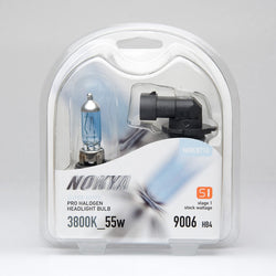 Nokya Pro-Halogen DOT Super White 3800K Headlight Bulb (1 Pair) 9006/HB4 55W 12V - NOK8710