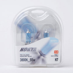 Nokya Pro-Halogen DOT Super White 3800K Headlight Bulb (1 Pair) H7 55W 12V - NOK8716