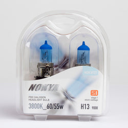 Nokya Pro-Halogen DOT Super White 3800K Headlight Bulb (1 Pair) H13/9008 60/55W 12V - NOK8727
