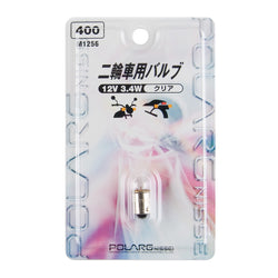 Polarg M1256 (400) 12V 3.4W G10 Clear Motorcycle Bulb / Made in Japan Quantity=2